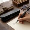 Custom Mens Ballpoint Pen Robert Davidson Example Premium Personalised Metal Ballpoint Pen – Elegant Custom Engraved Writing Gift Set with Case