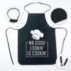 Mr Good Lookin is Cookin header image Mr. Good Lookin' is Cookin' BBQ Apron – Funny & Practical Grilling Gift for Men