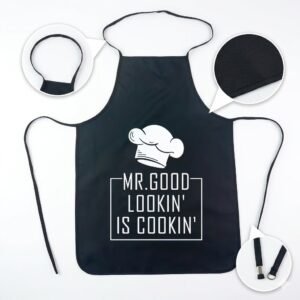 Mr Good Lookin is Cookin header image Mr. Good Lookin' is Cookin' BBQ Apron – Funny & Practical Grilling Gift for Men