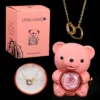 sparkly-roses-eternal-rose-bear-w-engraved-necklace-pink-gold-43432070119668 Eternal Rose Bear W/ Engraved Necklace
