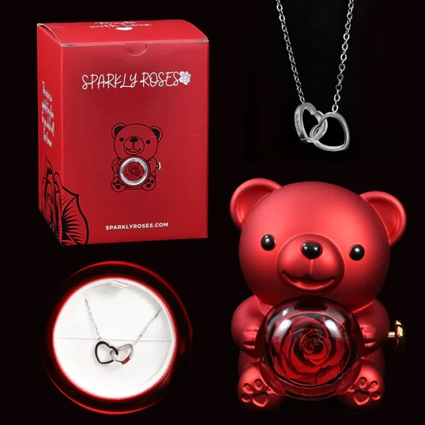 sparkly-roses-eternal-rose-bear-w-engraved-necklace-red-silver-43432067301620 Eternal Rose Bear W/ Engraved Necklace