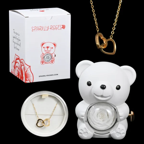 sparkly-roses-eternal-rose-bear-w-engraved-necklace-white-gold-43432088666356 Eternal Rose Bear W/ Engraved Necklace